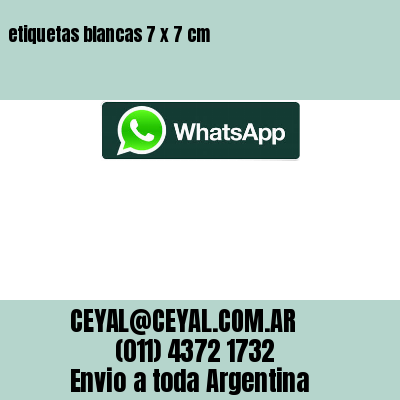 etiquetas blancas 7 x 7 cm