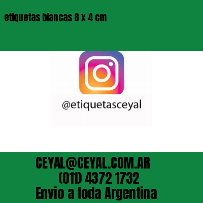 etiquetas blancas 8 x 4 cm
