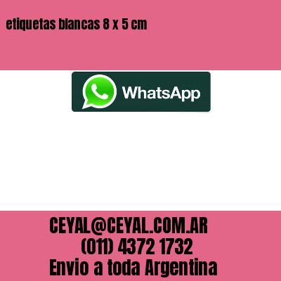 etiquetas blancas 8 x 5 cm