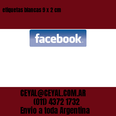 etiquetas blancas 9 x 2 cm