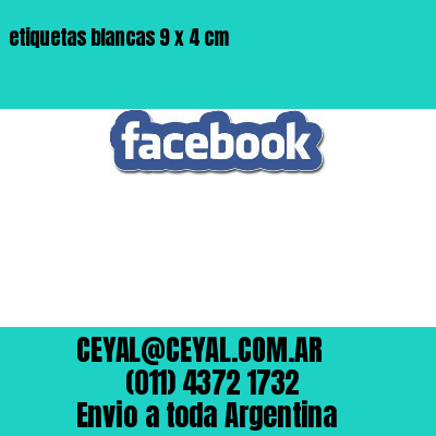 etiquetas blancas 9 x 4 cm