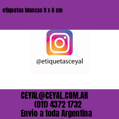 etiquetas blancas 9 x 6 cm