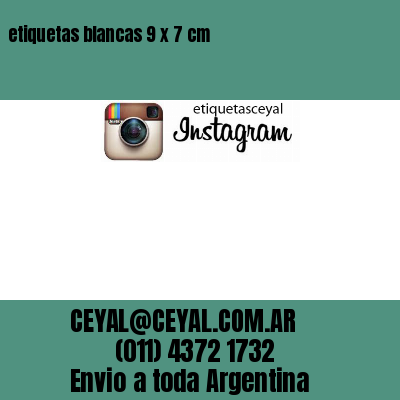 etiquetas blancas 9 x 7 cm