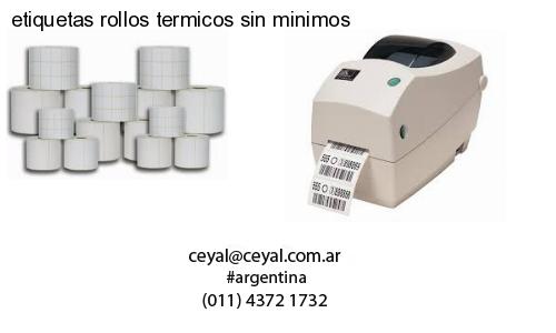 etiquetas rollos termicos sin minimos