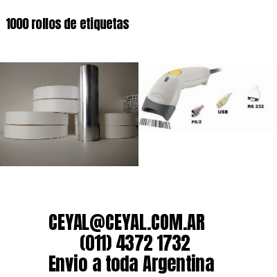 1000 rollos de etiquetas
