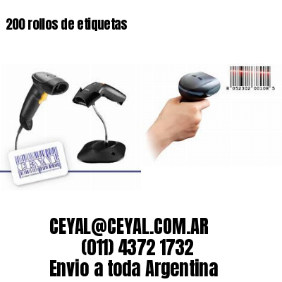 200 rollos de etiquetas