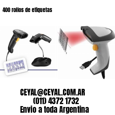 400 rollos de etiquetas