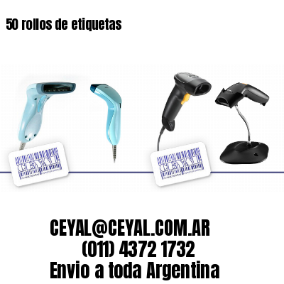 50 rollos de etiquetas