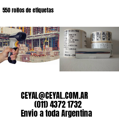 550 rollos de etiquetas