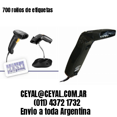 700 rollos de etiquetas