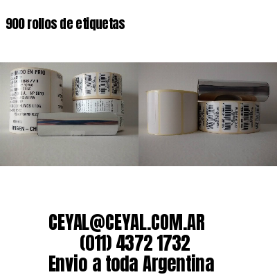 900 rollos de etiquetas