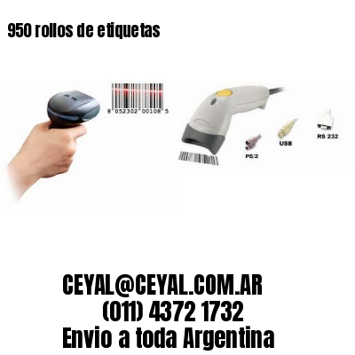 950 rollos de etiquetas