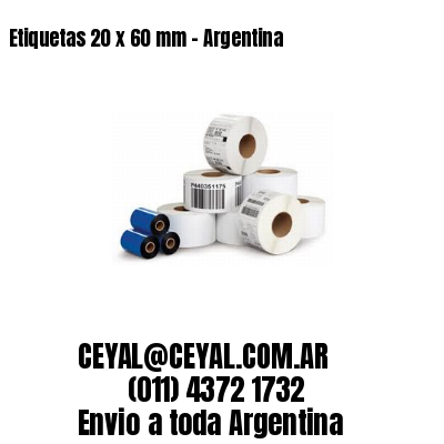 Etiquetas 20 x 60 mm – Argentina
