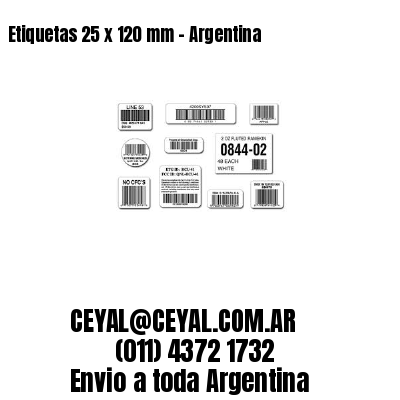 Etiquetas 25 x 120 mm – Argentina