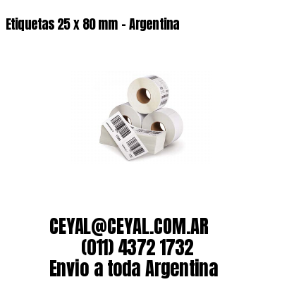 Etiquetas 25 x 80 mm – Argentina