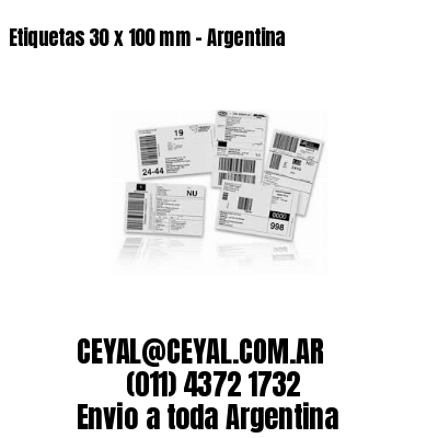 Etiquetas 30 x 100 mm – Argentina