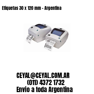 Etiquetas 30 x 120 mm – Argentina