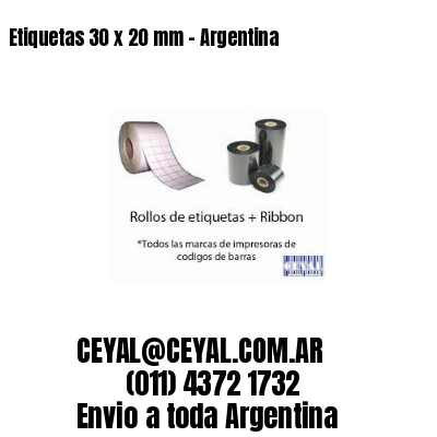 Etiquetas 30 x 20 mm – Argentina