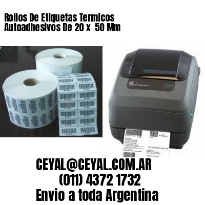 Rollos De Etiquetas Termicos Autoadhesivos De 20 x  50 Mm