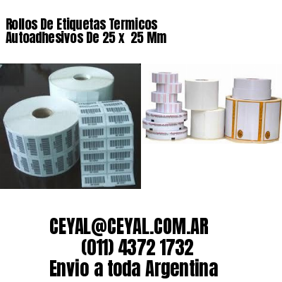Rollos De Etiquetas Termicos Autoadhesivos De 25 x  25 Mm
