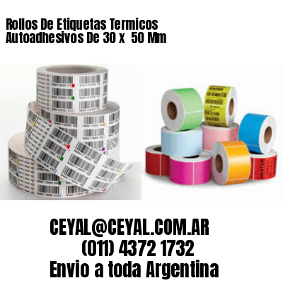 Rollos De Etiquetas Termicos Autoadhesivos De 30 x  50 Mm
