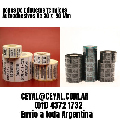 Rollos De Etiquetas Termicos Autoadhesivos De 30 x  90 Mm
