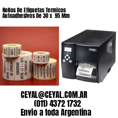 Rollos De Etiquetas Termicos Autoadhesivos De 30 x  95 Mm