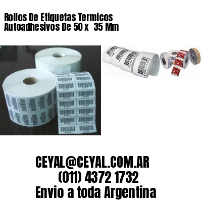 Rollos De Etiquetas Termicos Autoadhesivos De 50 x  35 Mm