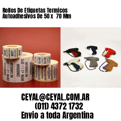 Rollos De Etiquetas Termicos Autoadhesivos De 50 x  70 Mm