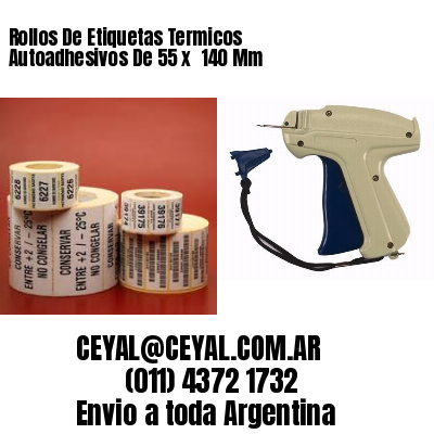 Rollos De Etiquetas Termicos Autoadhesivos De 55 x  140 Mm