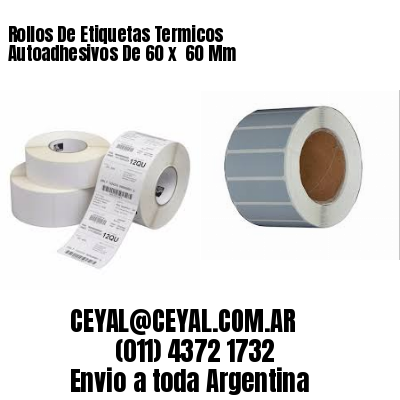 Rollos De Etiquetas Termicos Autoadhesivos De 60 x  60 Mm