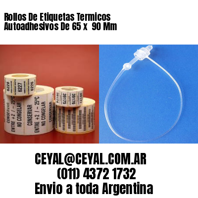 Rollos De Etiquetas Termicos Autoadhesivos De 65 x  90 Mm