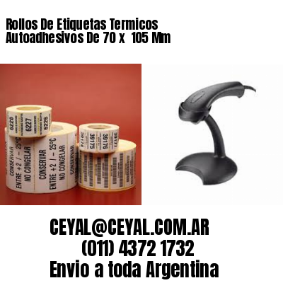 Rollos De Etiquetas Termicos Autoadhesivos De 70 x  105 Mm
