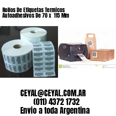 Rollos De Etiquetas Termicos Autoadhesivos De 70 x  115 Mm