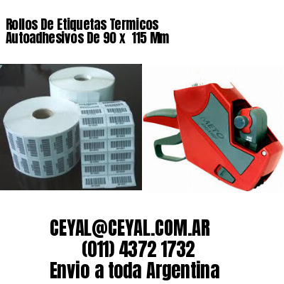 Rollos De Etiquetas Termicos Autoadhesivos De 90 x  115 Mm