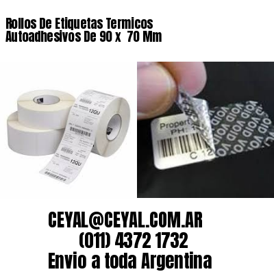 Rollos De Etiquetas Termicos Autoadhesivos De 90 x  70 Mm