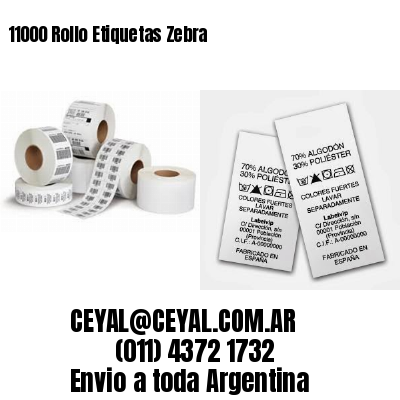 11000 Rollo Etiquetas Zebra
