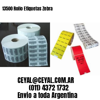13500 Rollo Etiquetas Zebra