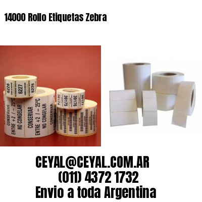 14000 Rollo Etiquetas Zebra