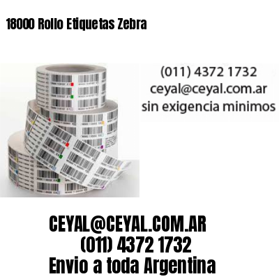 18000 Rollo Etiquetas Zebra