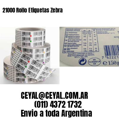 21000 Rollo Etiquetas Zebra