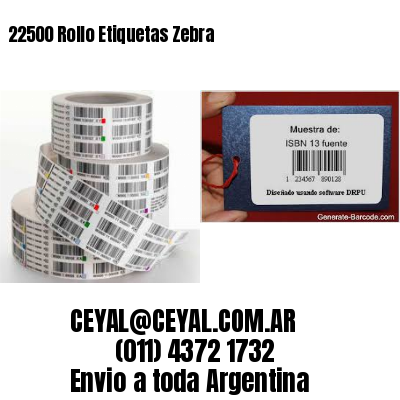 22500 Rollo Etiquetas Zebra