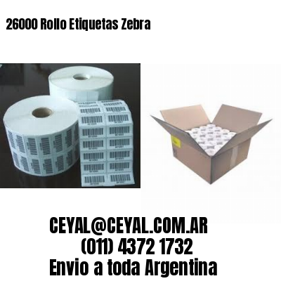 26000 Rollo Etiquetas Zebra