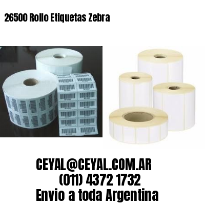 26500 Rollo Etiquetas Zebra
