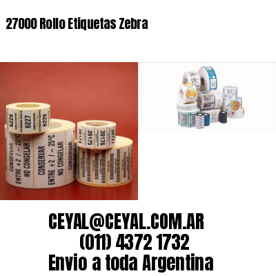 27000 Rollo Etiquetas Zebra