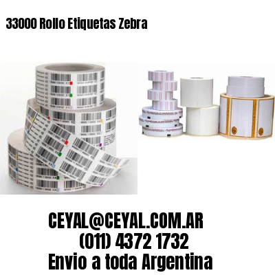 33000 Rollo Etiquetas Zebra