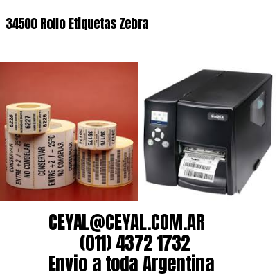 34500 Rollo Etiquetas Zebra
