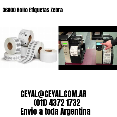 36000 Rollo Etiquetas Zebra