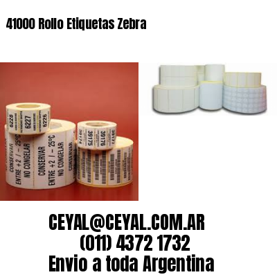 41000 Rollo Etiquetas Zebra
