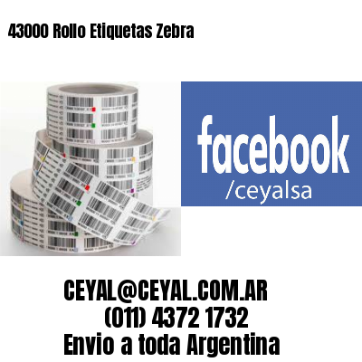 43000 Rollo Etiquetas Zebra